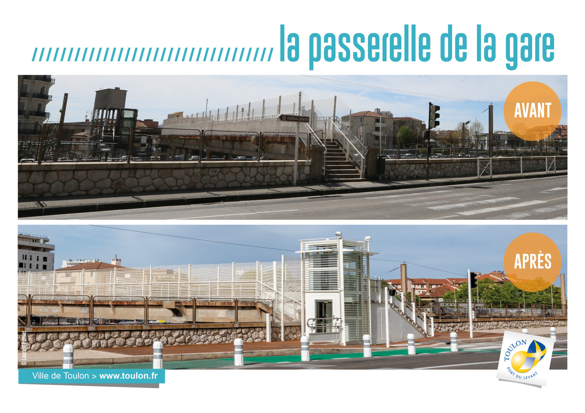 La passerelle de la gare